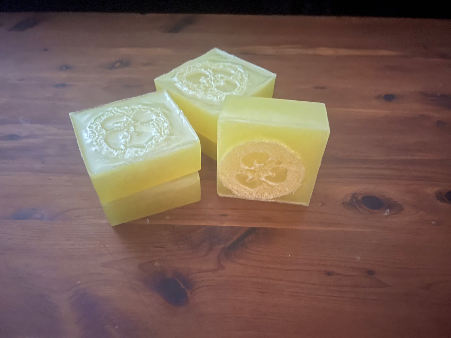 Lemon Glycerin Soap with Loofah